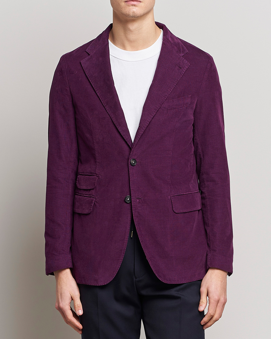Herren | Sakkos | Massimo Alba | Baby Corduroy Blazer Plum