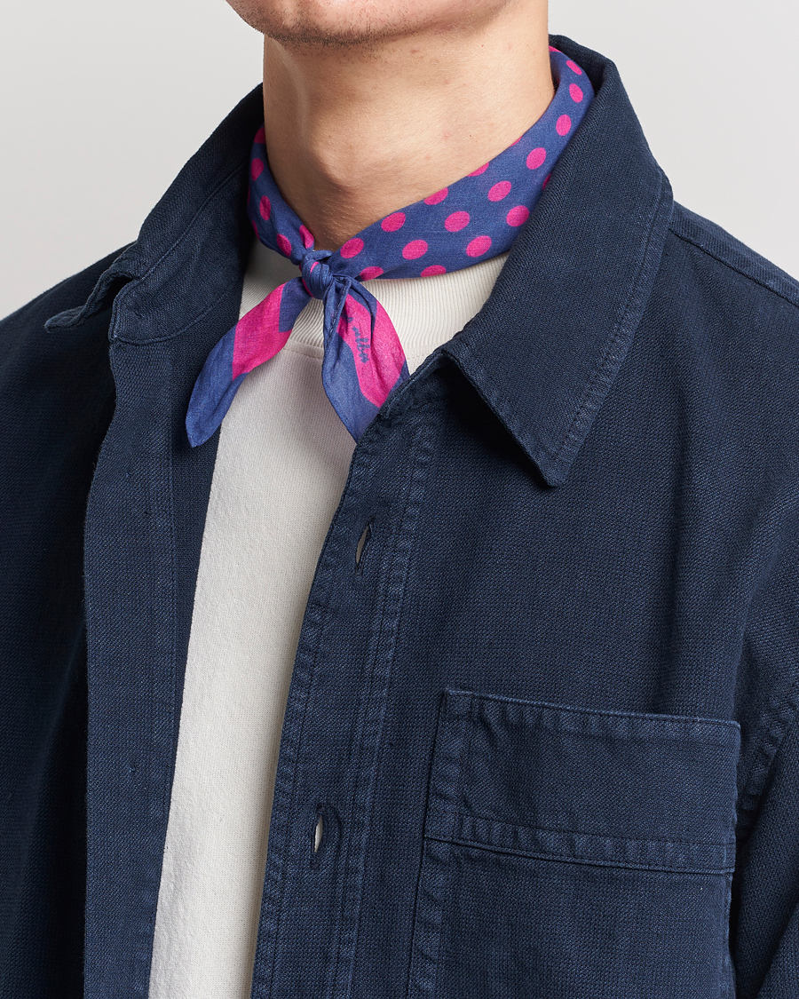 Herren | Massimo Alba Cotton Voile Bandana Blue Massaua | Massimo Alba | Cotton Voile Bandana Blue Massaua