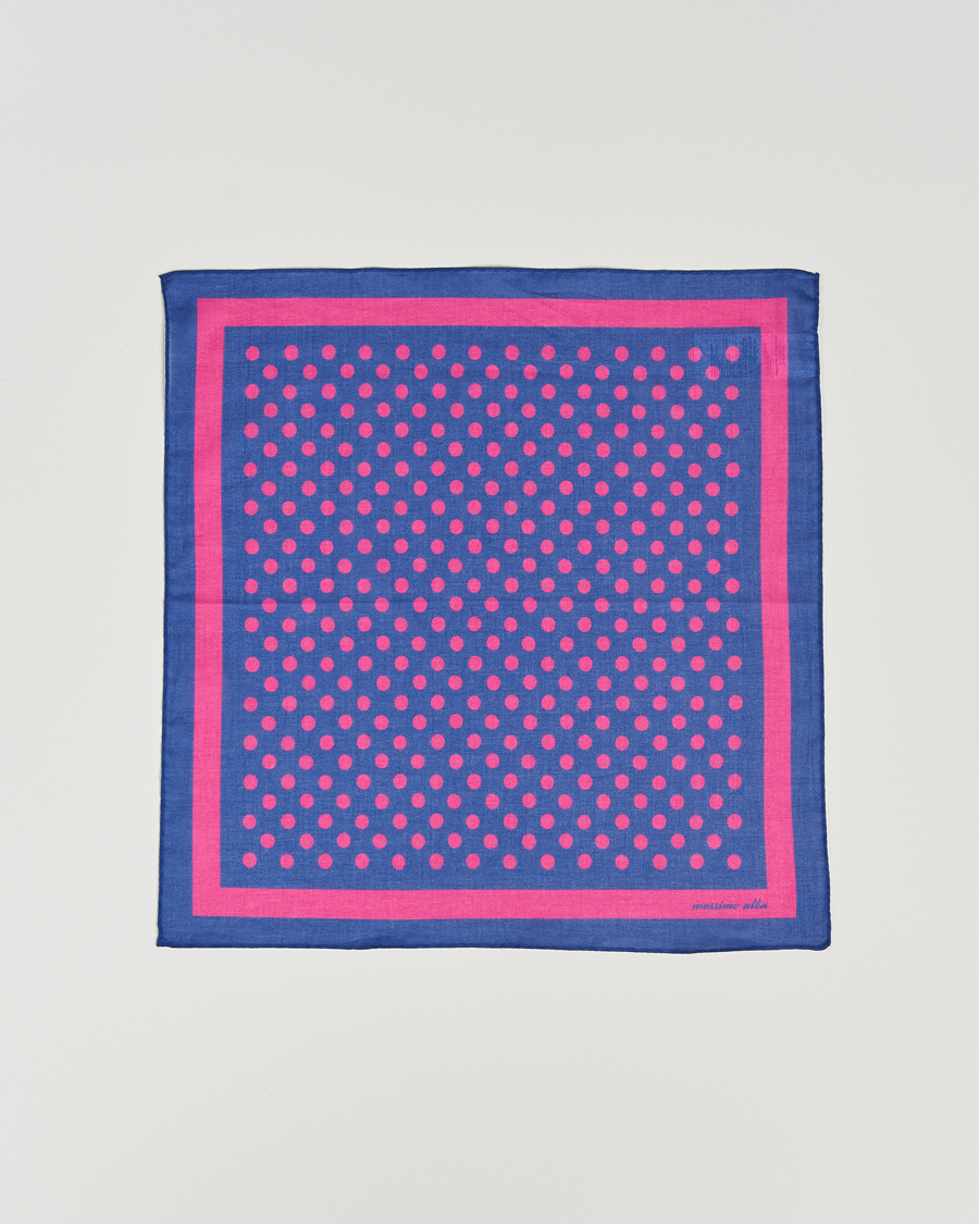 Herren | Massimo Alba Cotton Voile Bandana Blue Massaua | Massimo Alba | Cotton Voile Bandana Blue Massaua