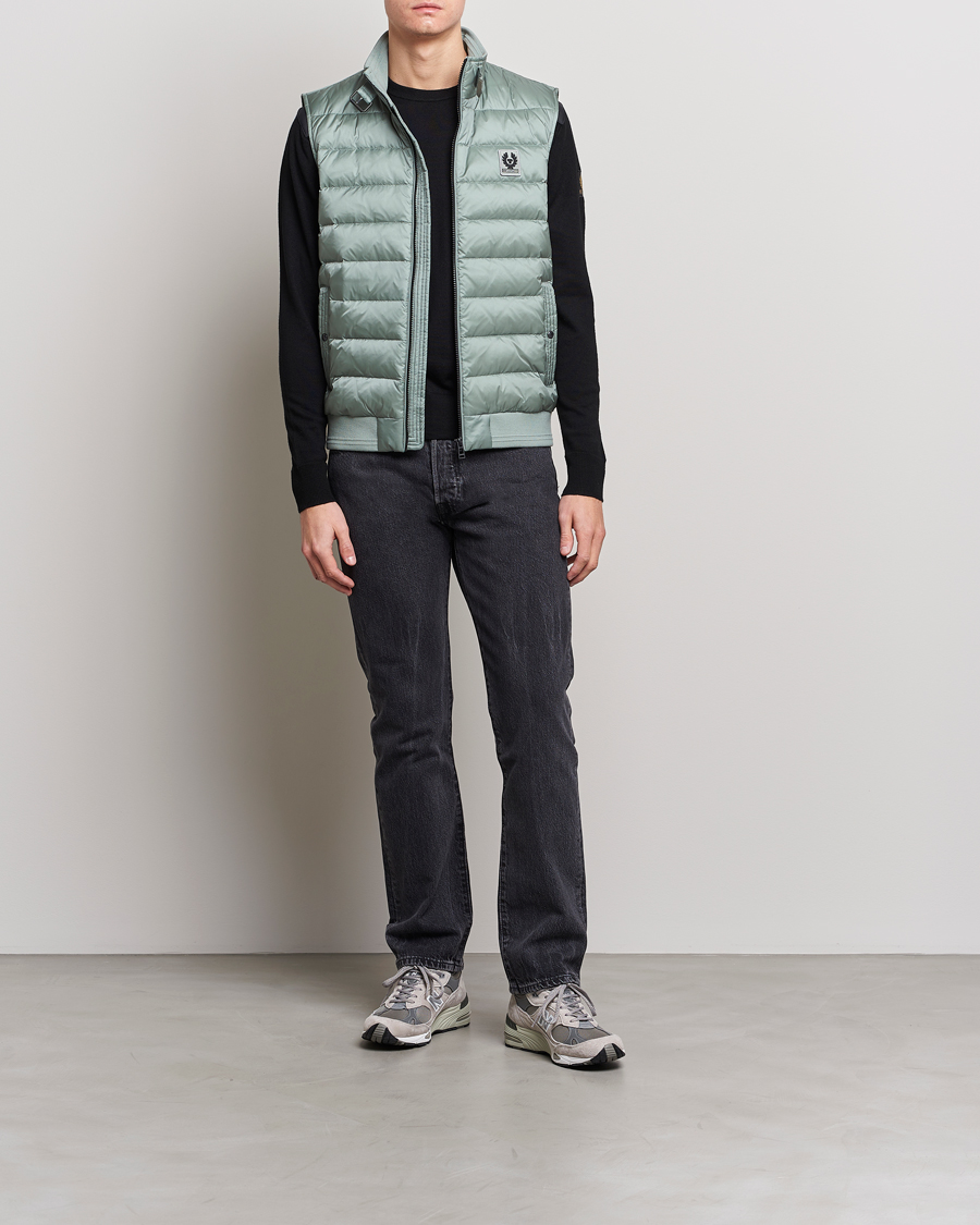 Herren | Westen | Belstaff | Circuit Padded Gilet Steel Green