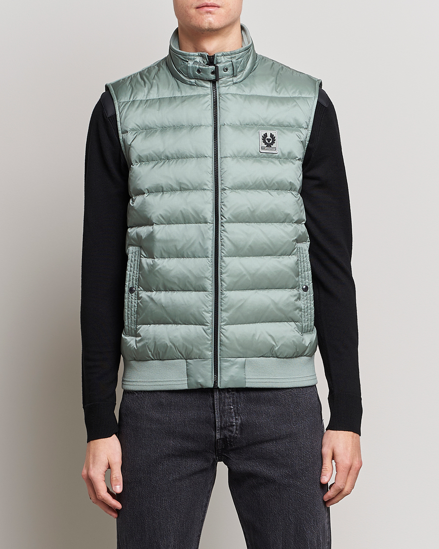 Herren | Westen | Belstaff | Circuit Padded Gilet Steel Green