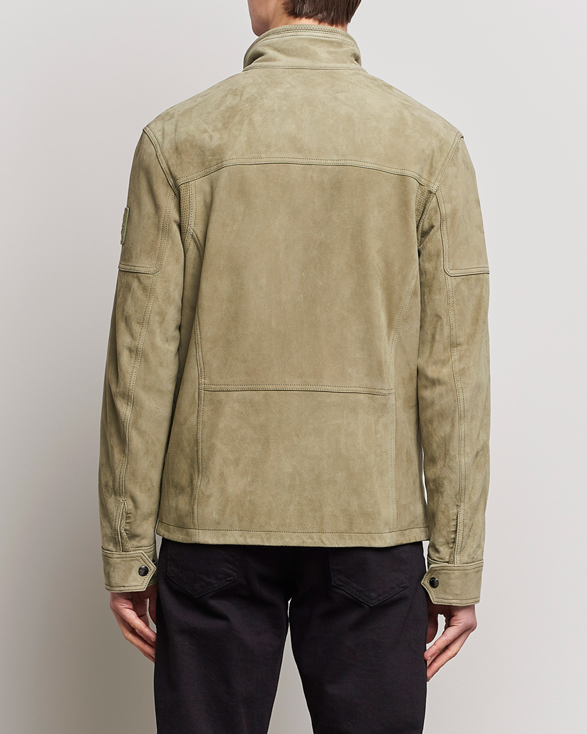Herren | Jacken | Belstaff | Dene Suede Field Jacket Aloe