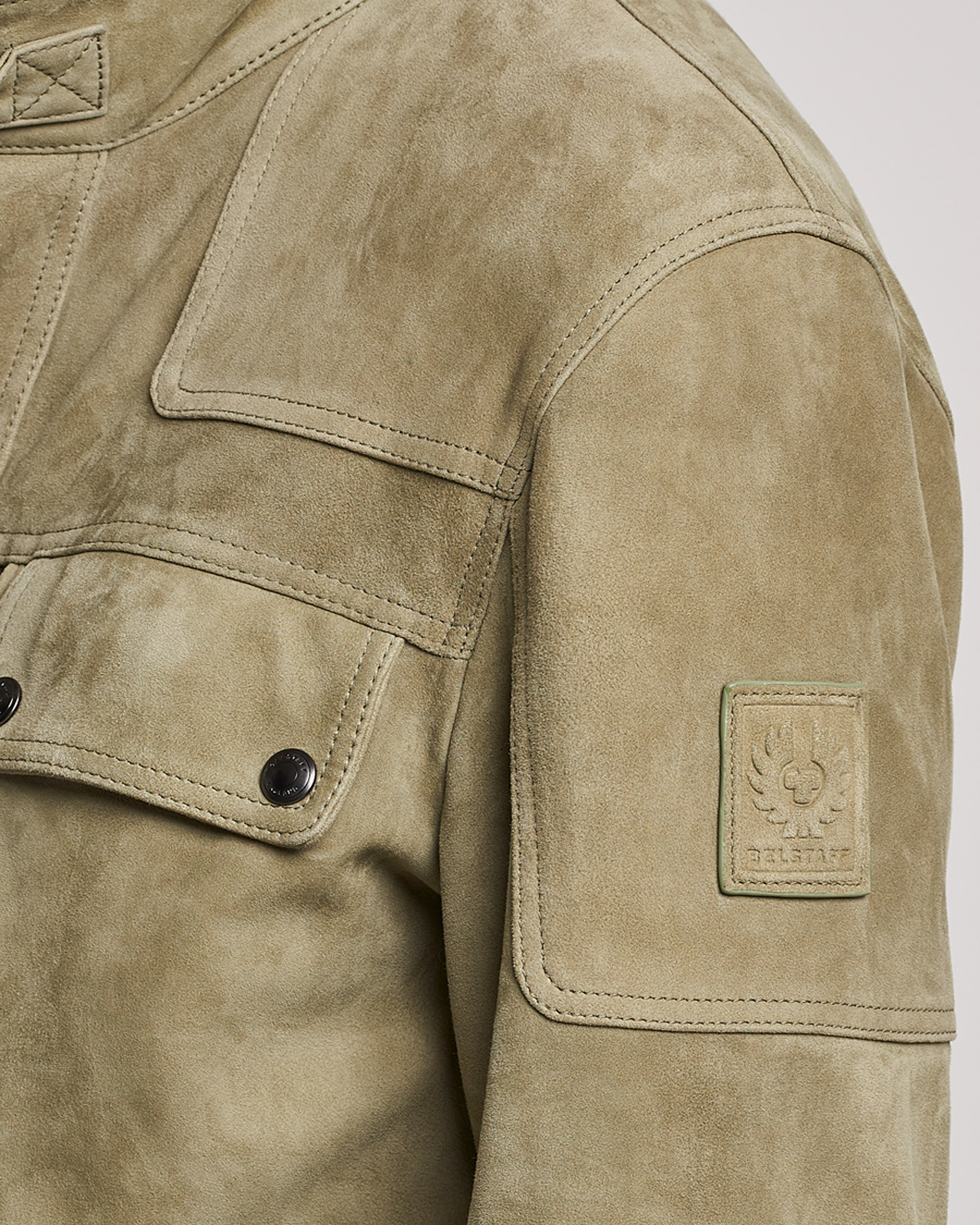 Herren | Jacken | Belstaff | Dene Suede Field Jacket Aloe