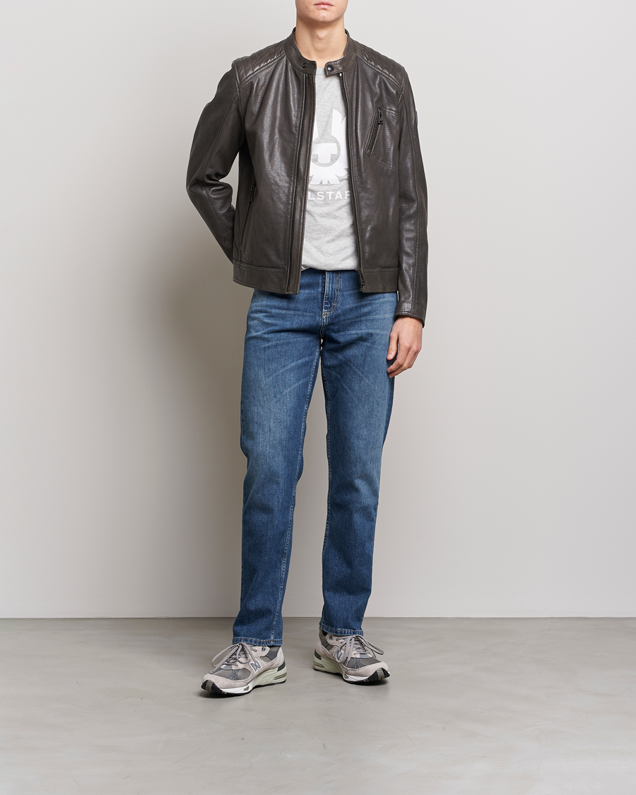 Herren | Jacken | Belstaff | V Racer Air Leather Jacket Dark Grey