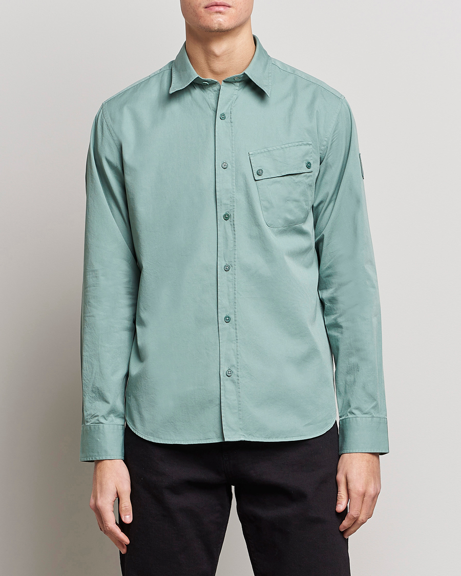 Herren | Hemden | Belstaff | Pitch Cotton Pocket Shirt Steel Green