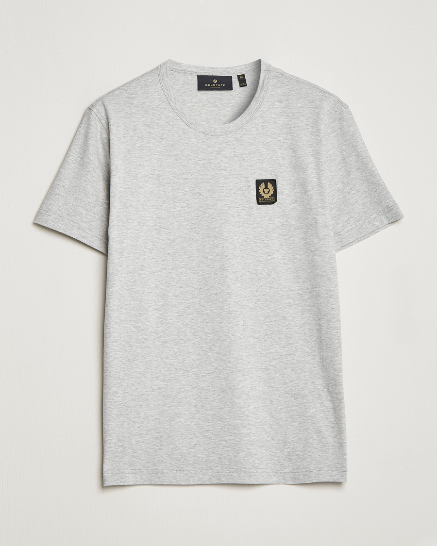 Herren | T-Shirts | Belstaff | Cotton Logo T-Shirt Old Silver Heather