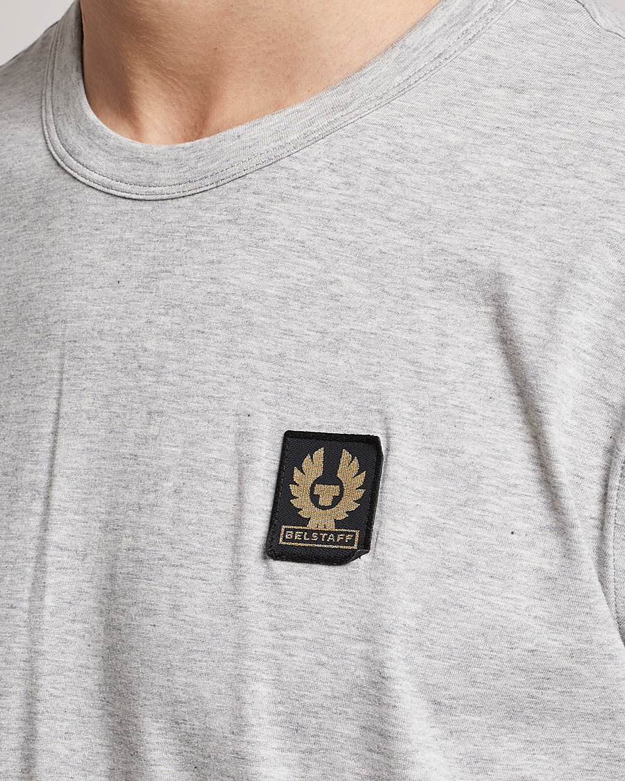 Herren | T-Shirts | Belstaff | Cotton Logo T-Shirt Old Silver Heather