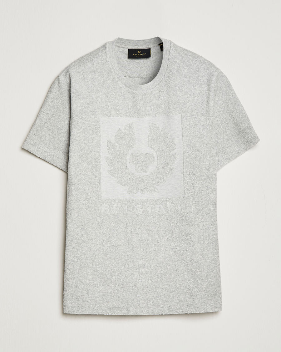 Herren | T-Shirts | Belstaff | Turret Terry Logo T-Shirt Old Silver Heather
