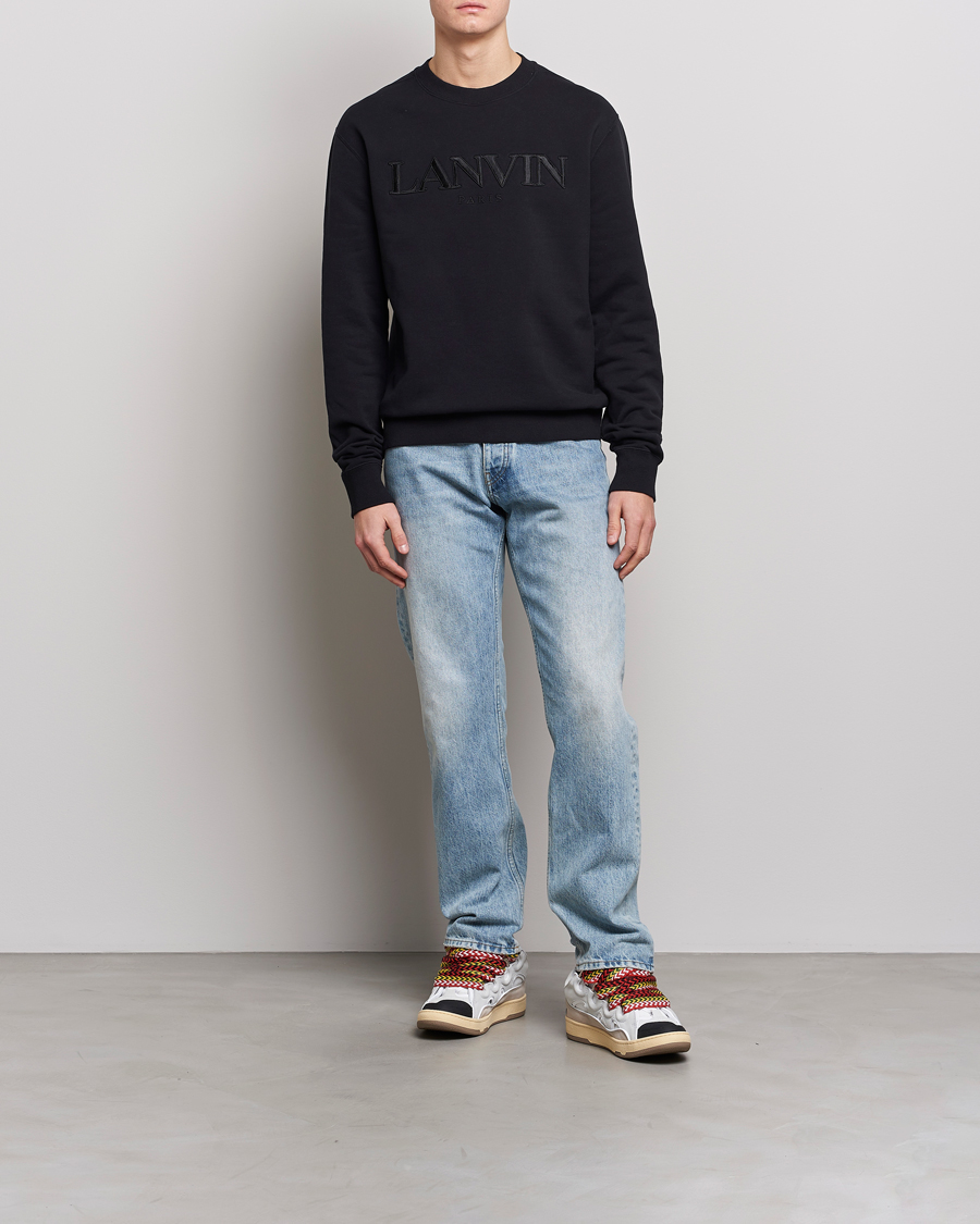 Herren | Pullover | Lanvin | Logo Embroidered Sweatshirt Black