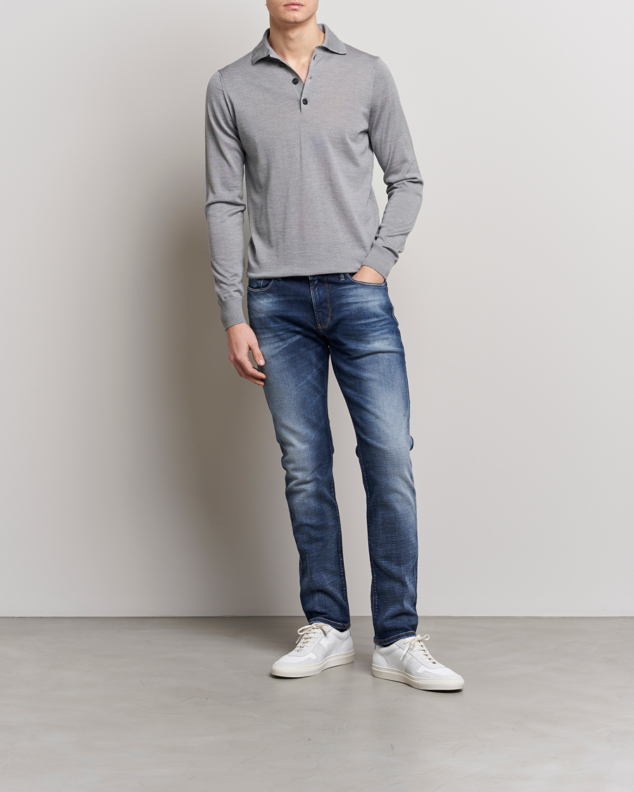 Herren | Pullover | Emporio Armani | Knitted Merino Pique Grey