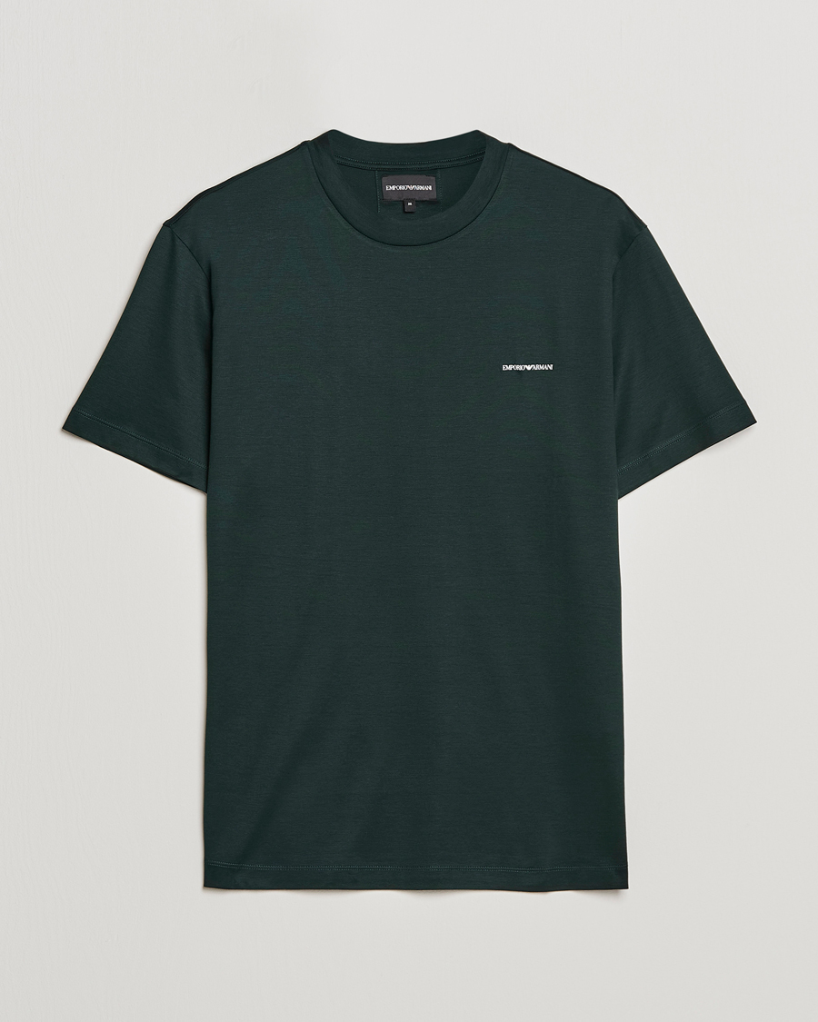 Herren | T-Shirts | Emporio Armani | Tencel T-Shirt Green