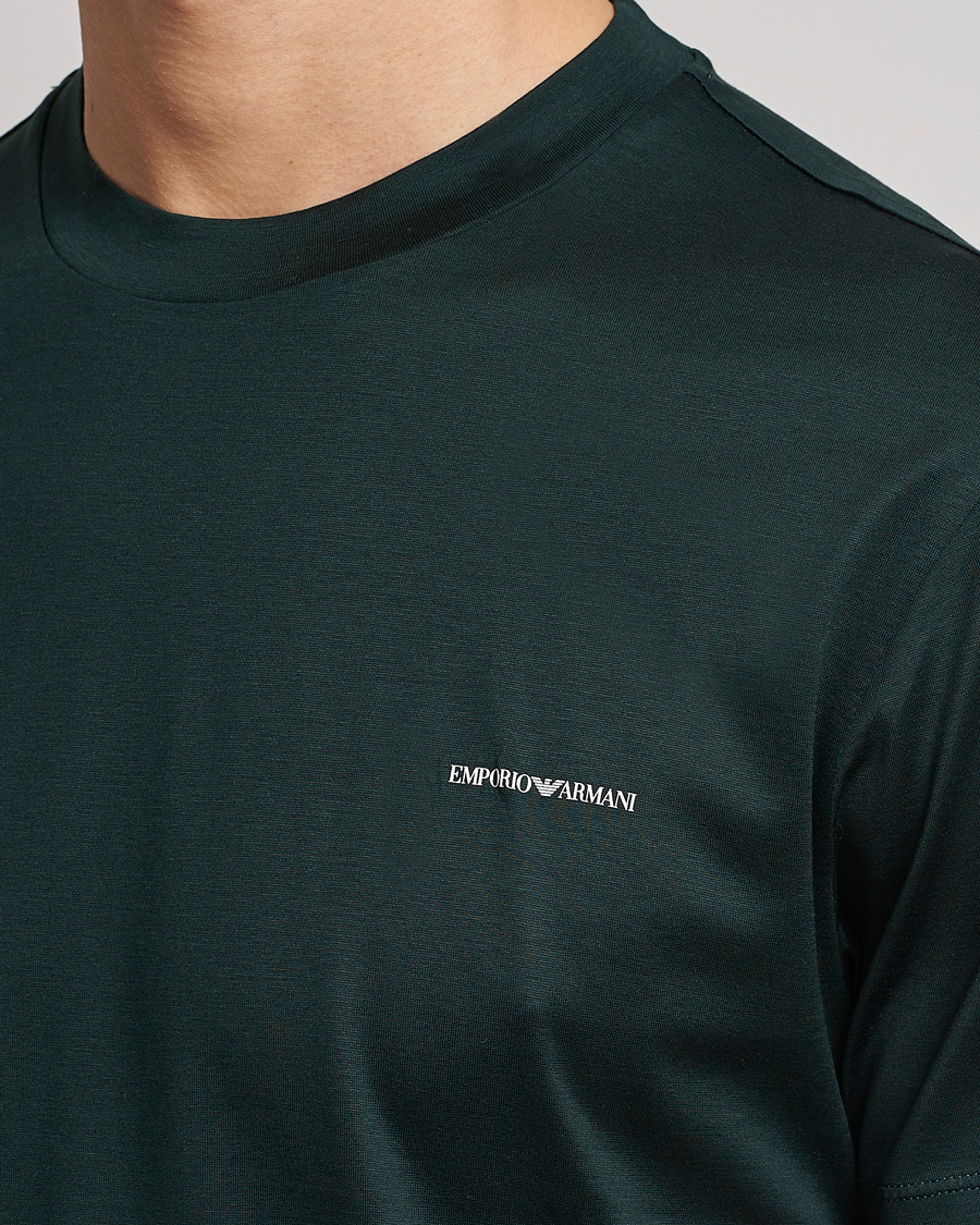 Herren | T-Shirts | Emporio Armani | Tencel T-Shirt Green