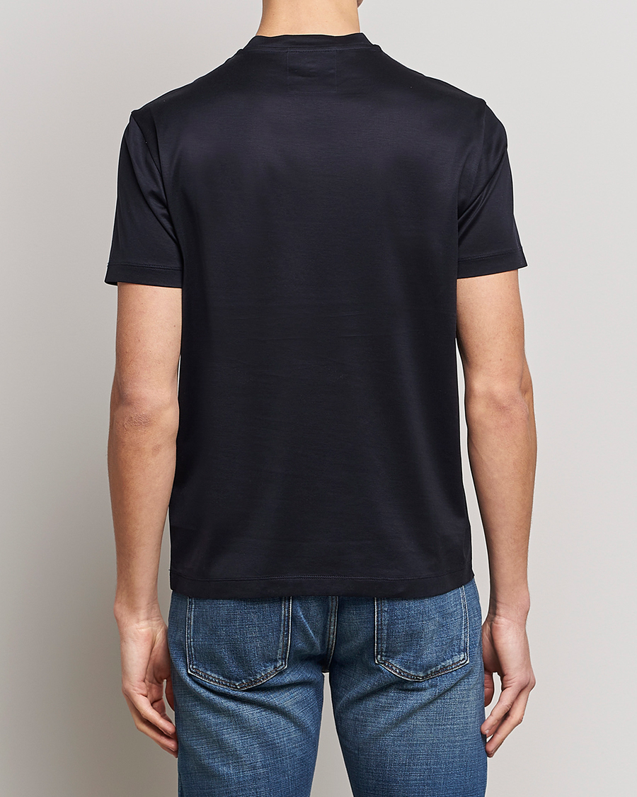 Herren | T-Shirts | Emporio Armani | Tencel T-Shirt Navy