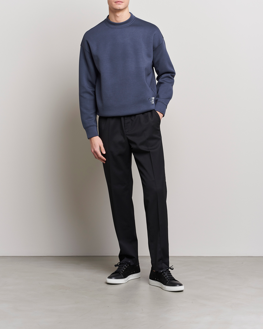 Herren | Pullover | Emporio Armani | Modal Sweat Crew Neck Blue Grey