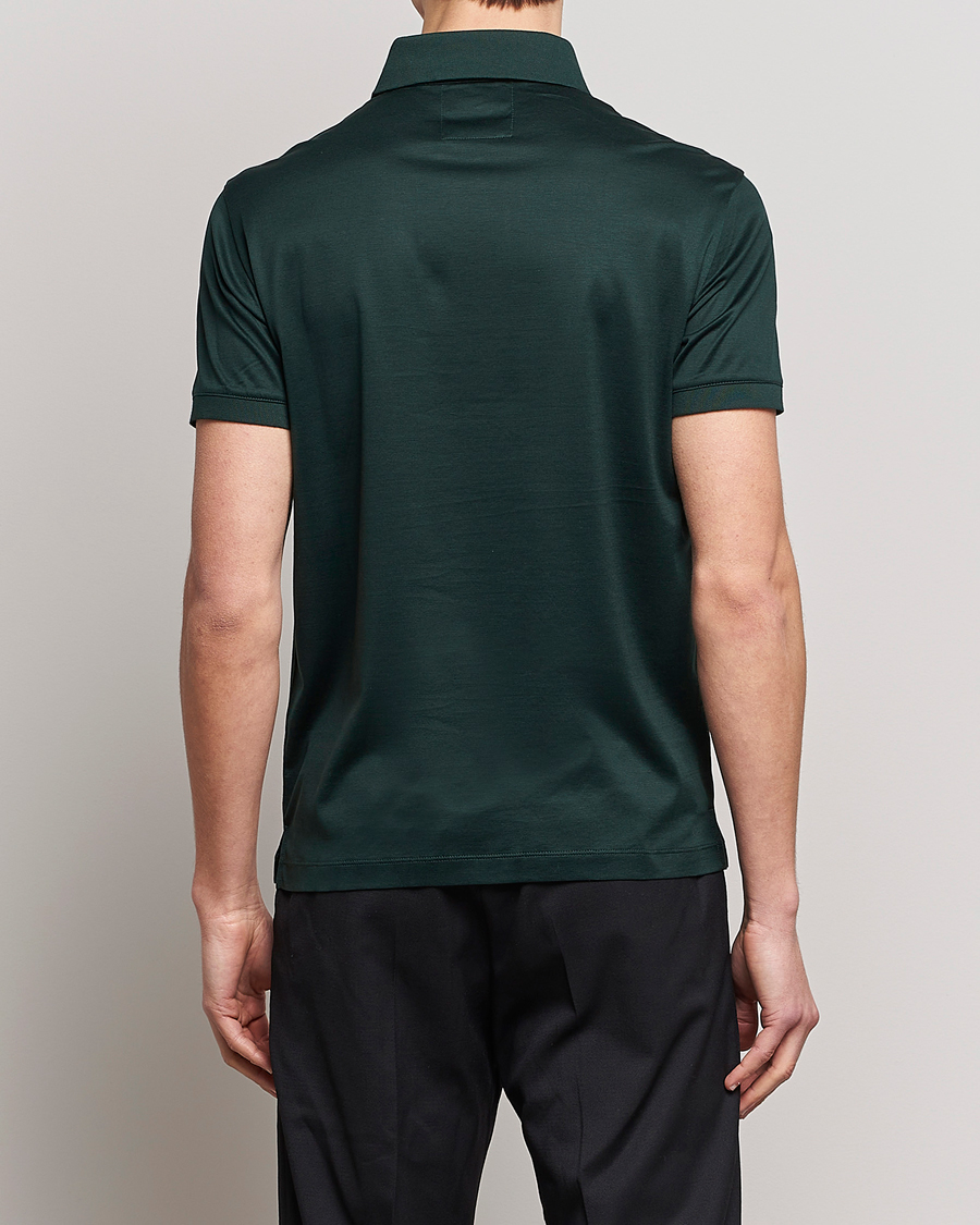 Herren | Poloshirts | Emporio Armani | Cotton Tencel Polo Green