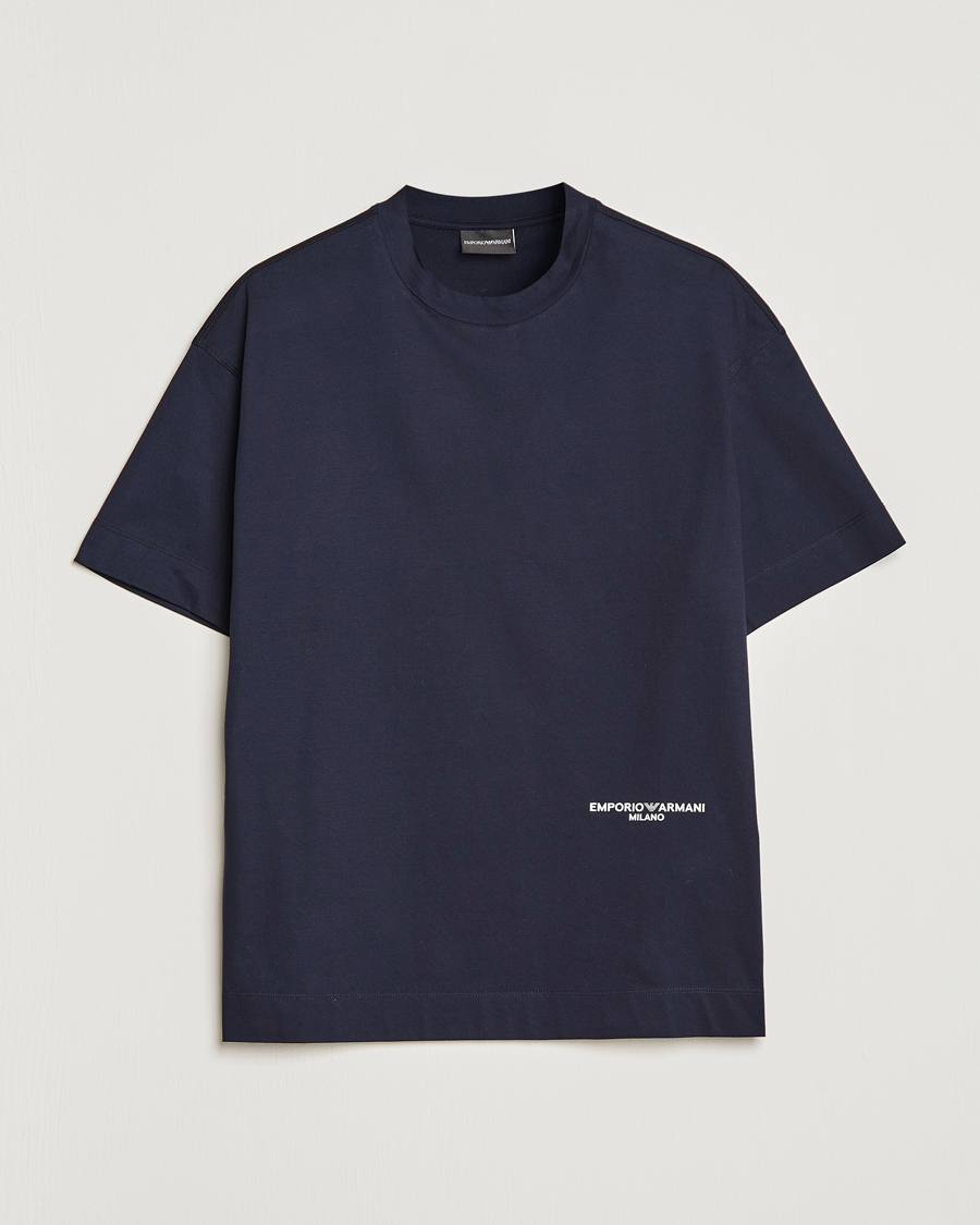 Herren | T-Shirts | Emporio Armani | Cotton T-Shirt Navy
