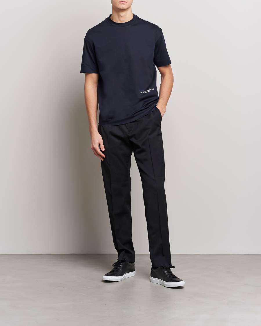 Herren | T-Shirts | Emporio Armani | Cotton T-Shirt Navy