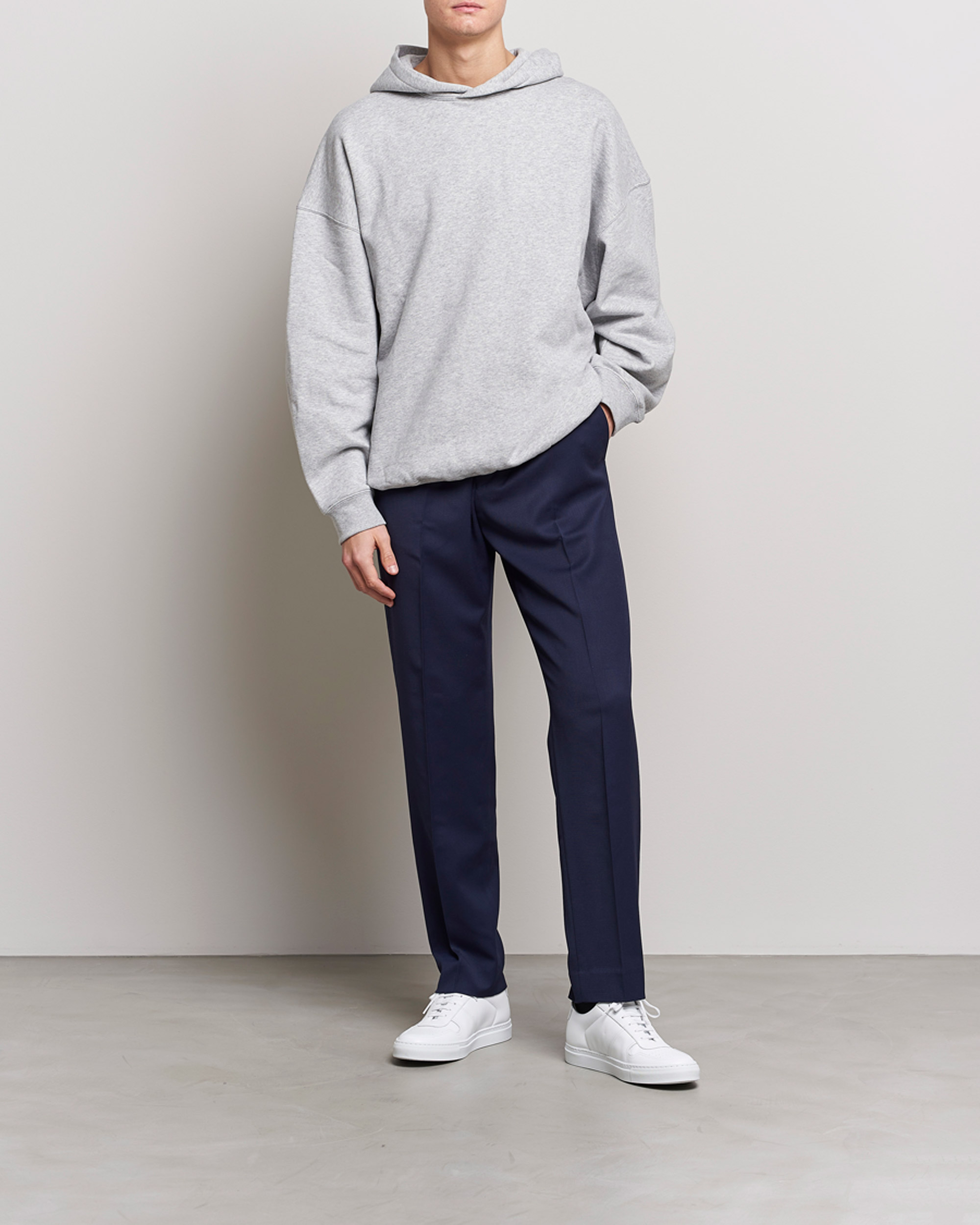 Herren | Hosen | Filippa K | Relaxed Terry Wool Trousers French Navy