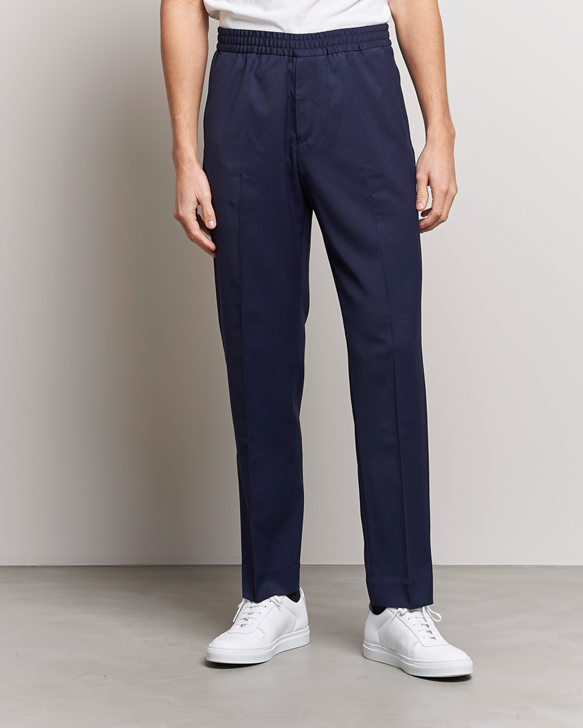 Herren | Hosen | Filippa K | Relaxed Terry Wool Trousers French Navy