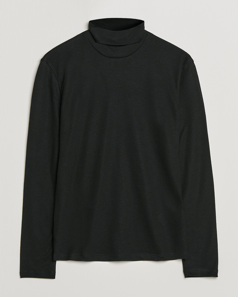 Herren | Pullover | Filippa K | Jersey Lyocell Turtleneck Black