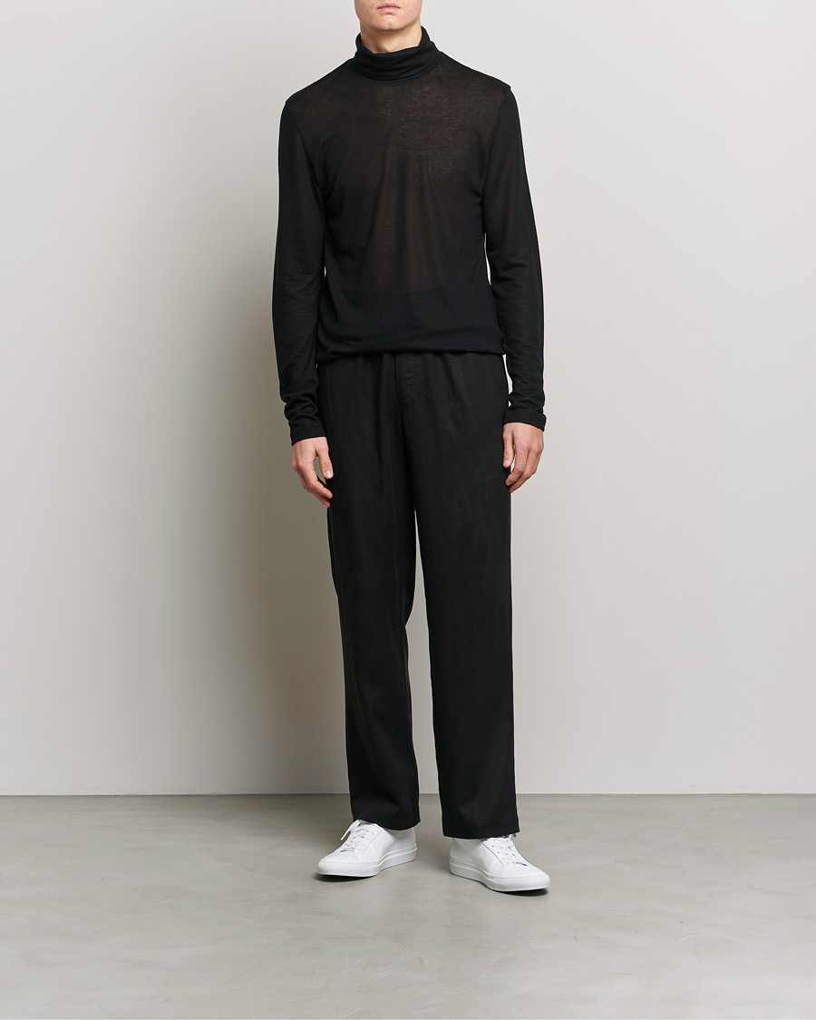 Herren | Pullover | Filippa K | Jersey Lyocell Turtleneck Black