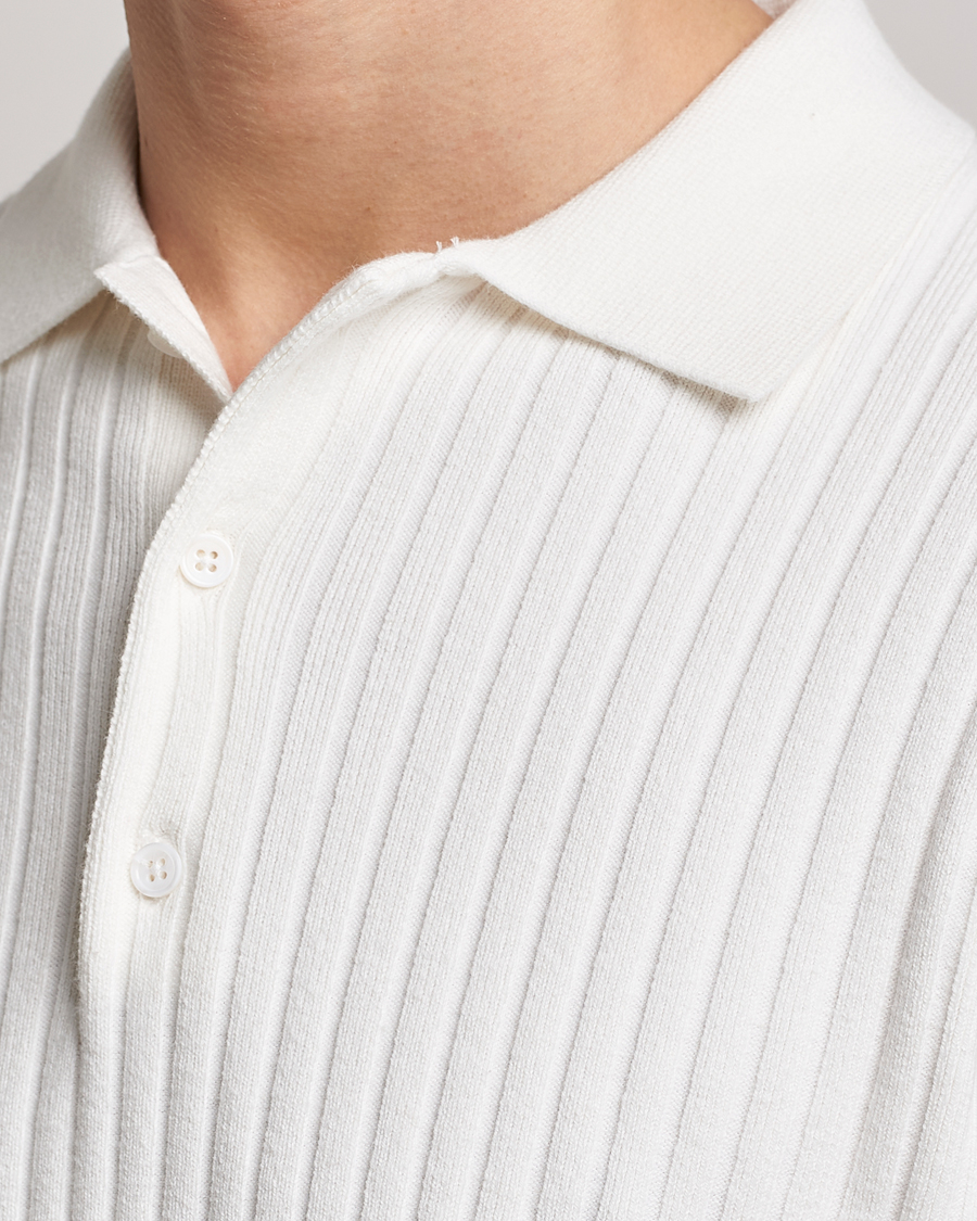 Herren | Pullover | Filippa K | Knitted Polo Shirt White