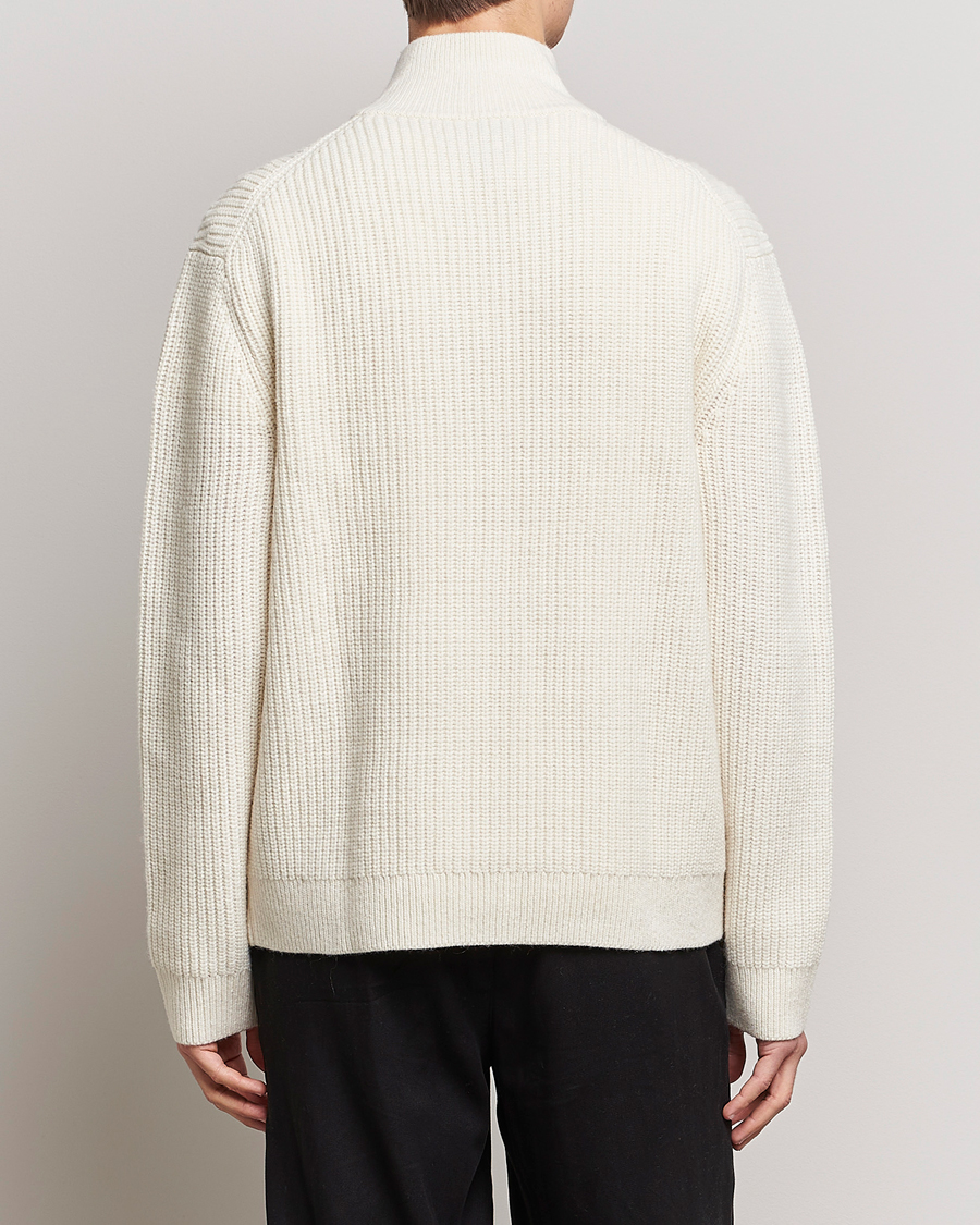 Herren | Pullover | Filippa K | Half Zip Sweater Off White