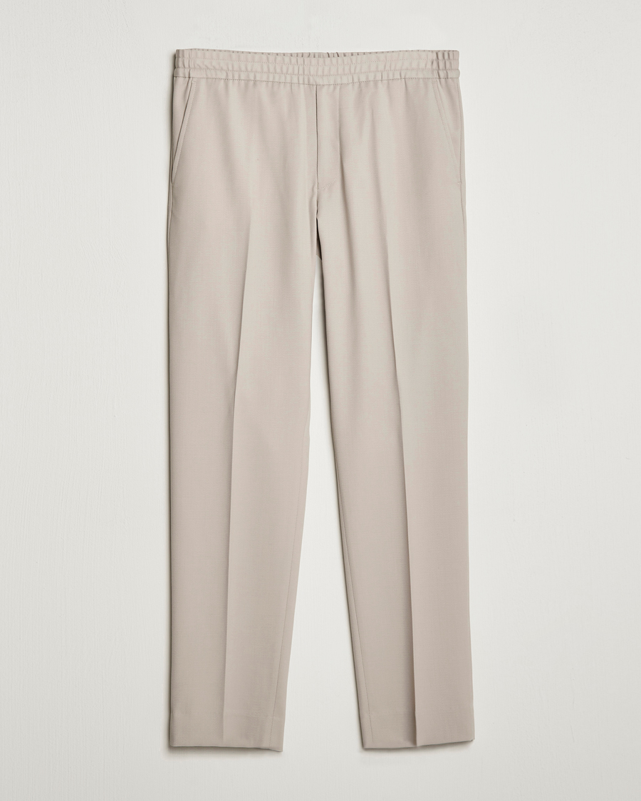Herren | Hosen | Filippa K | Relaxed Terry Wool Trousers Grey Beige