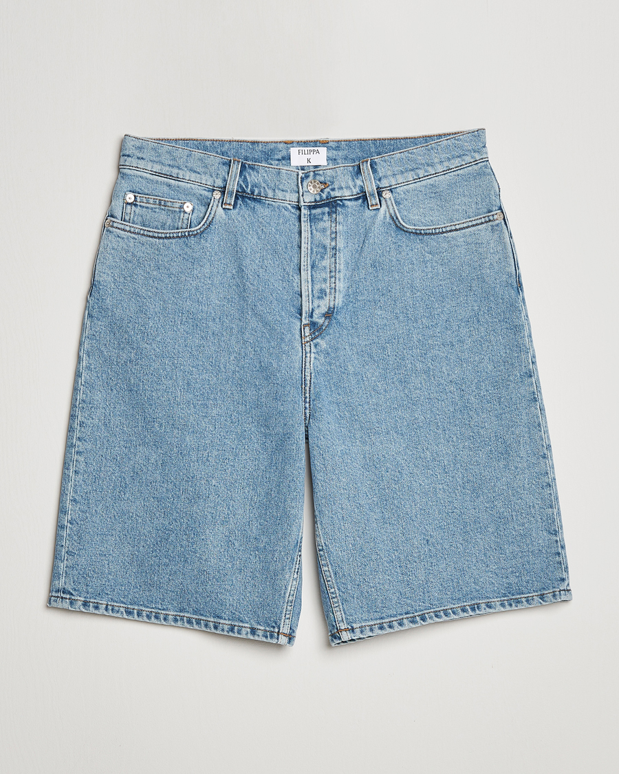Herren | Shorts | Filippa K | Bermuda Denim Shorts Allover Stone
