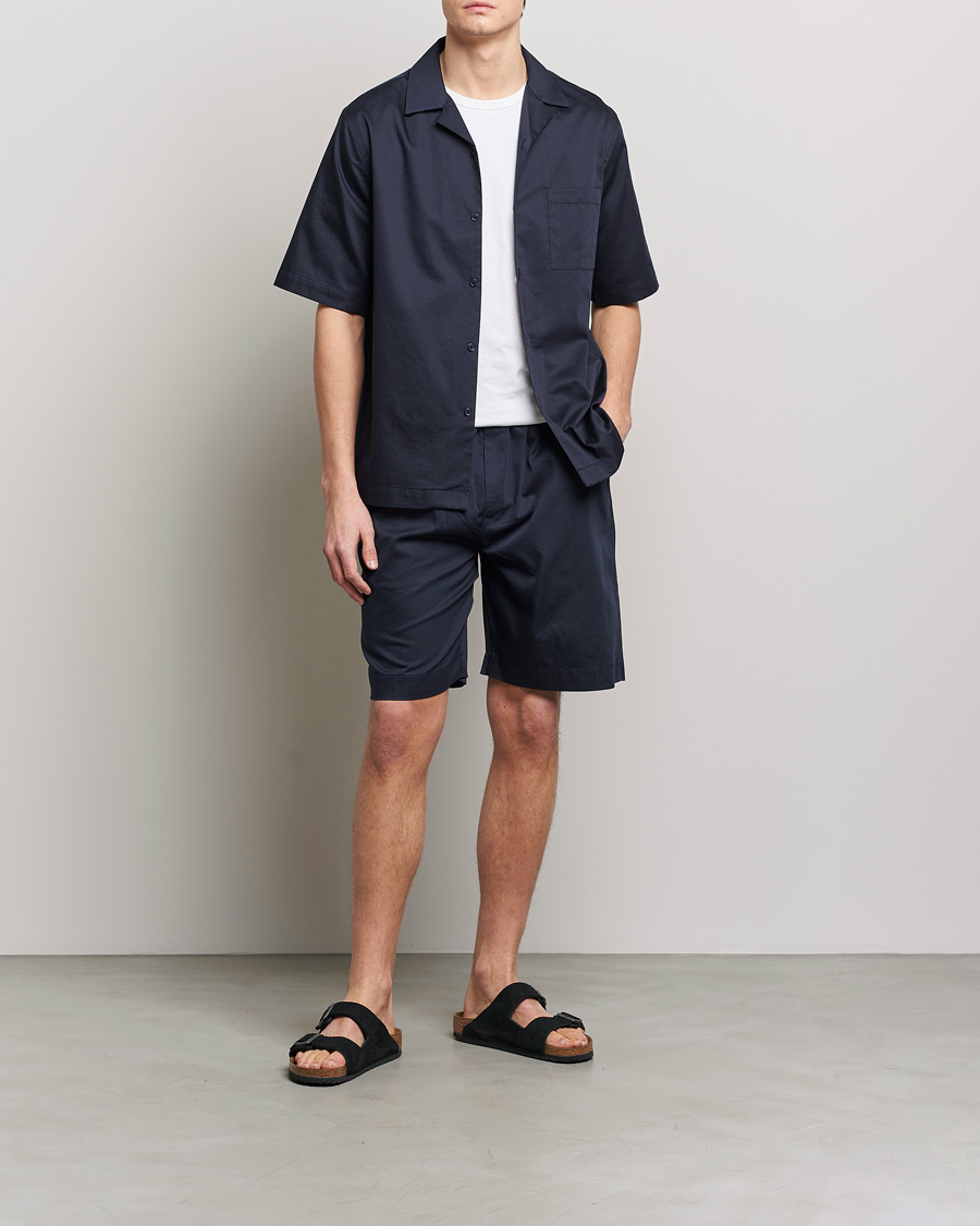 Herren | Hemden | Filippa K | Lounge Short Sleeve Shirt Night Blue
