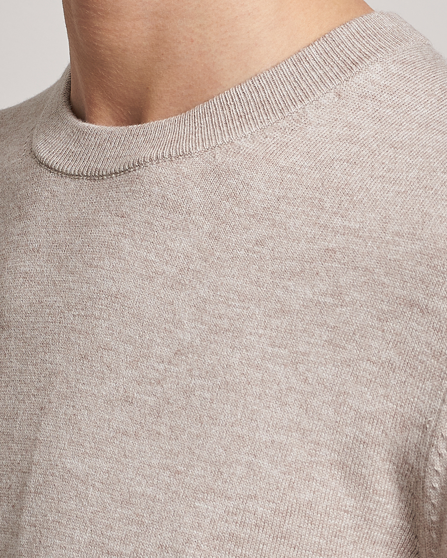 Herren | Pullover | Filippa K | Cotton Merino Sweater Beige Melange