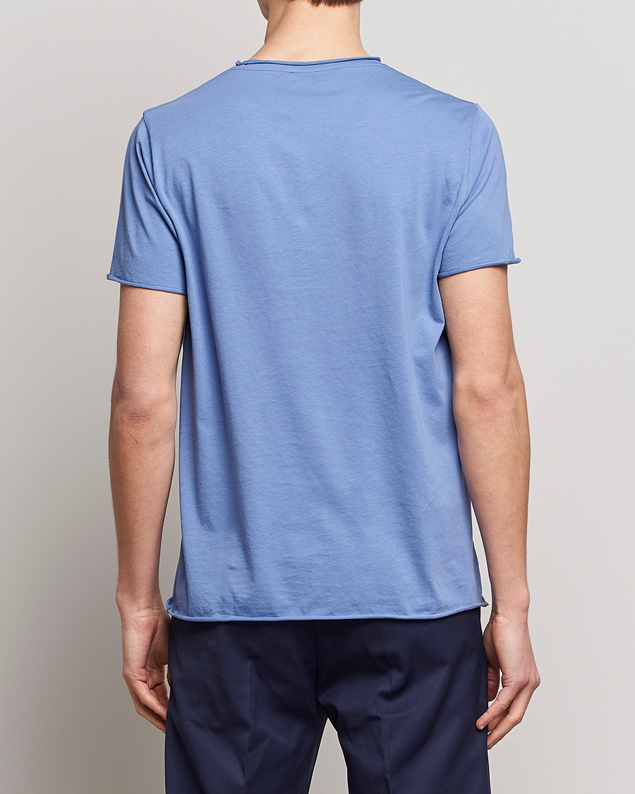 Herren | T-Shirts | Filippa K | Roll Neck Crew Neck Tee Coral Blue