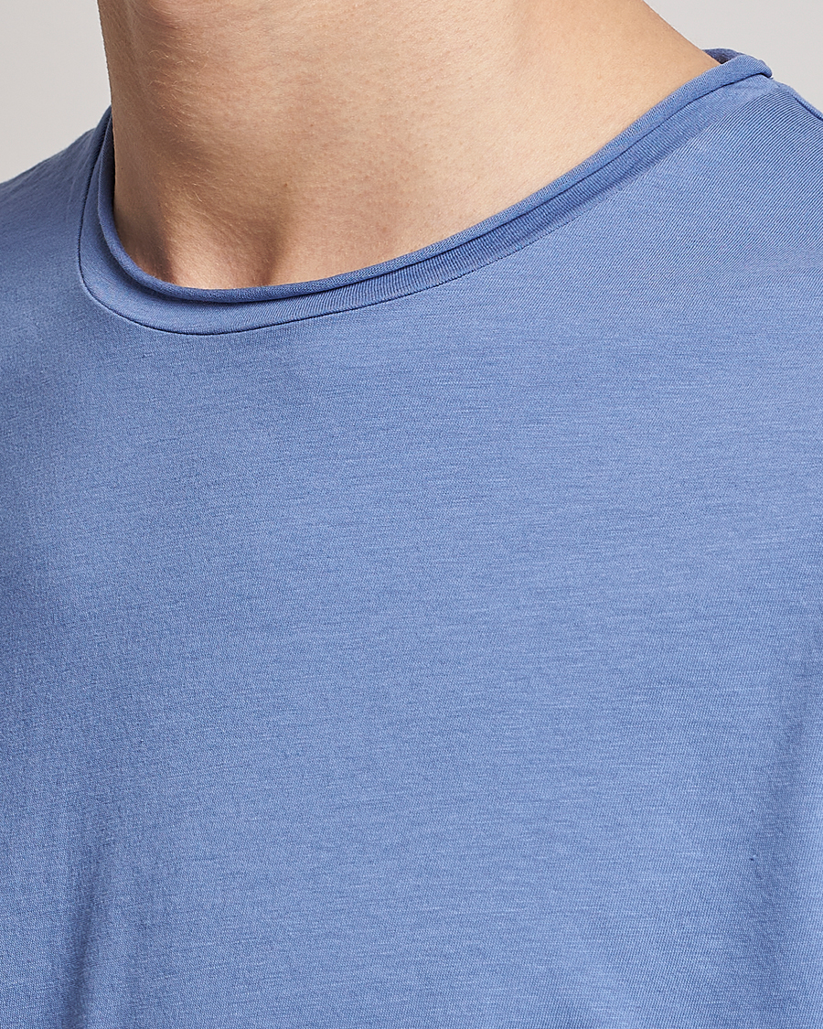 Herren | T-Shirts | Filippa K | Roll Neck Crew Neck Tee Coral Blue
