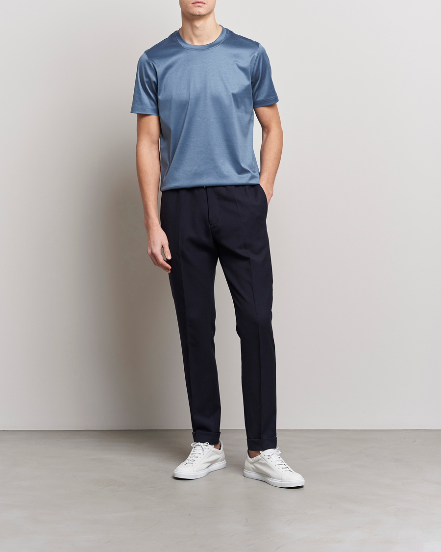 Herren | T-Shirts | Eton | Filo Di Scozia T-Shirt Gray