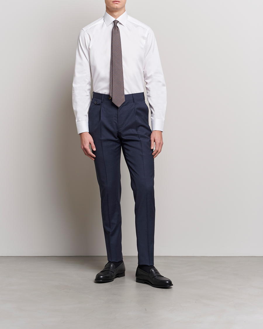 Herren | Hemden | Eton | Fine Pique Shirt White