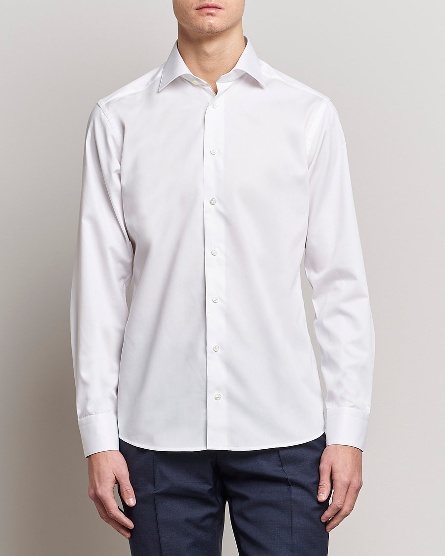 Herren | Hemden | Eton | Fine Pique Shirt White