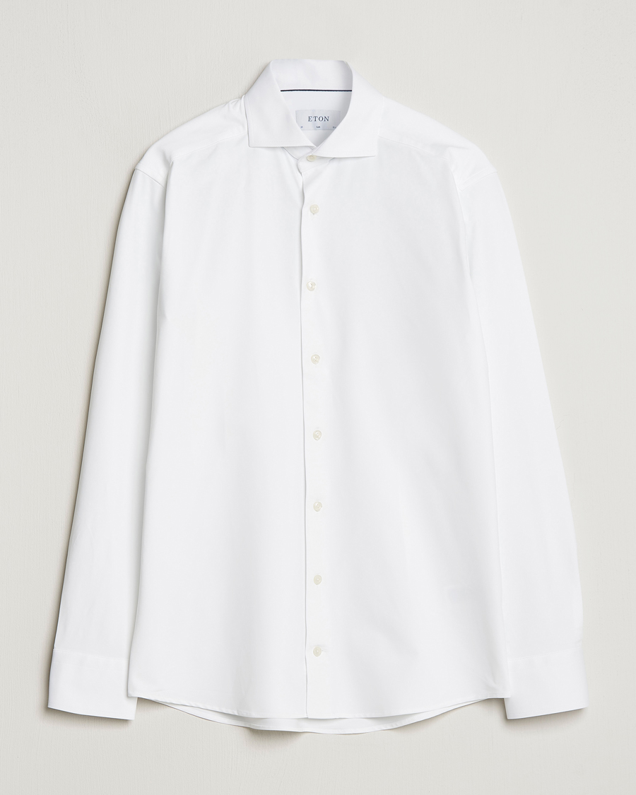 Herren | Hemden | Eton | Slim Fit Four Way Stretch Shirt White