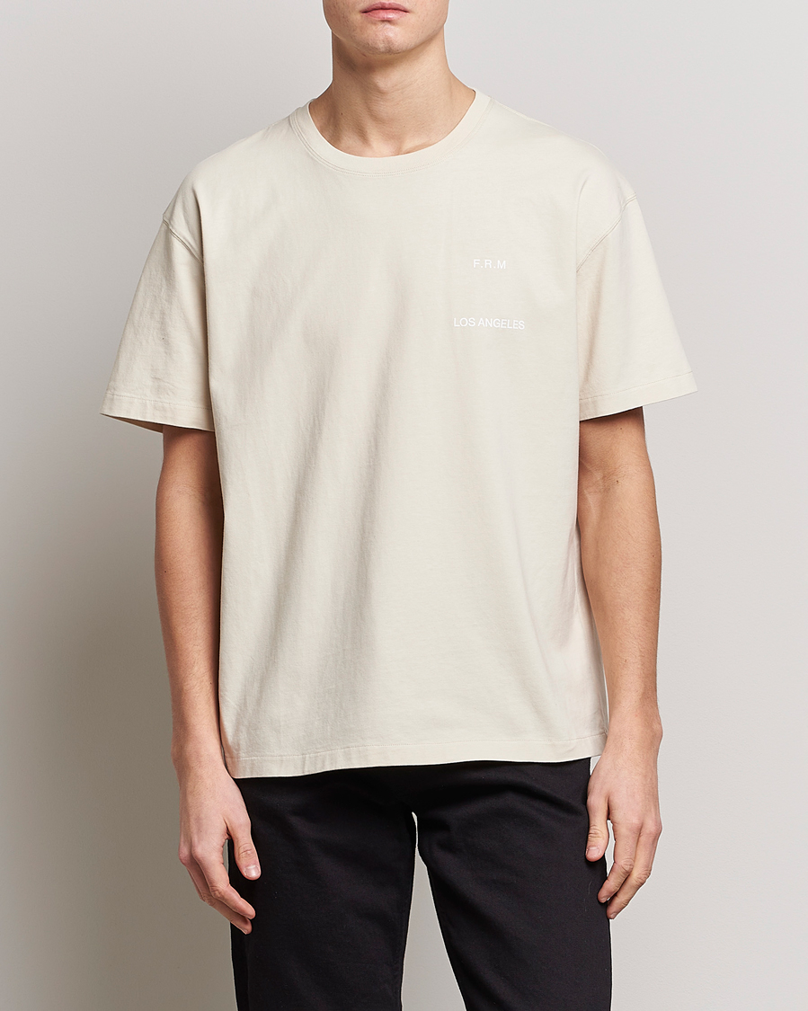 Herren | T-Shirts | FRAME | Logo Print T-Shirt White Beige