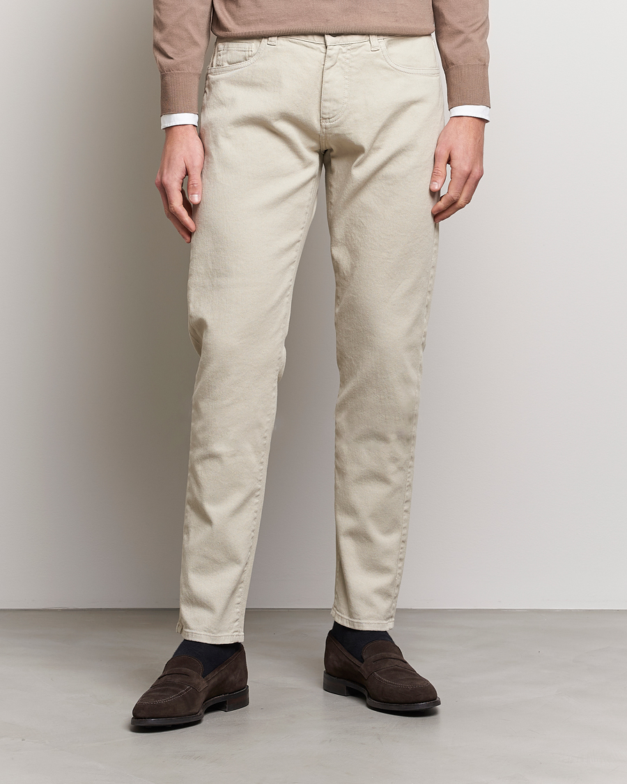 Herren | Hosen | Canali | Slim Fit 5-Pocket Pants Beige