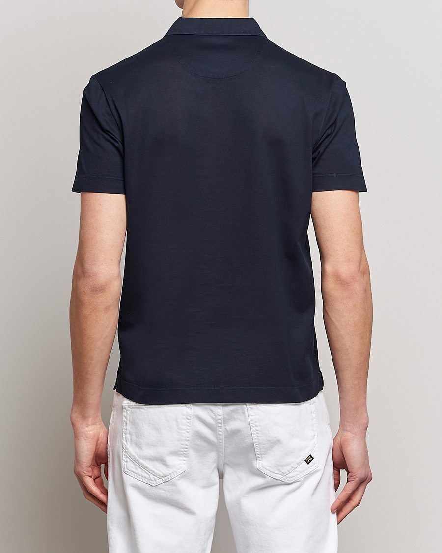 Herren | Poloshirts | Canali | Short Sleeve Polo Pique Navy
