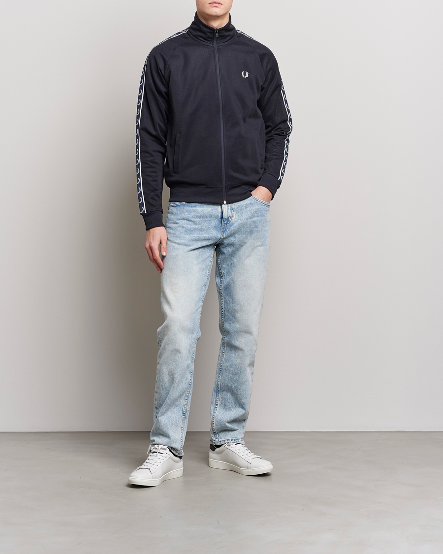 Herren | Pullover | Fred Perry | Taped Track Jacket Navy/White