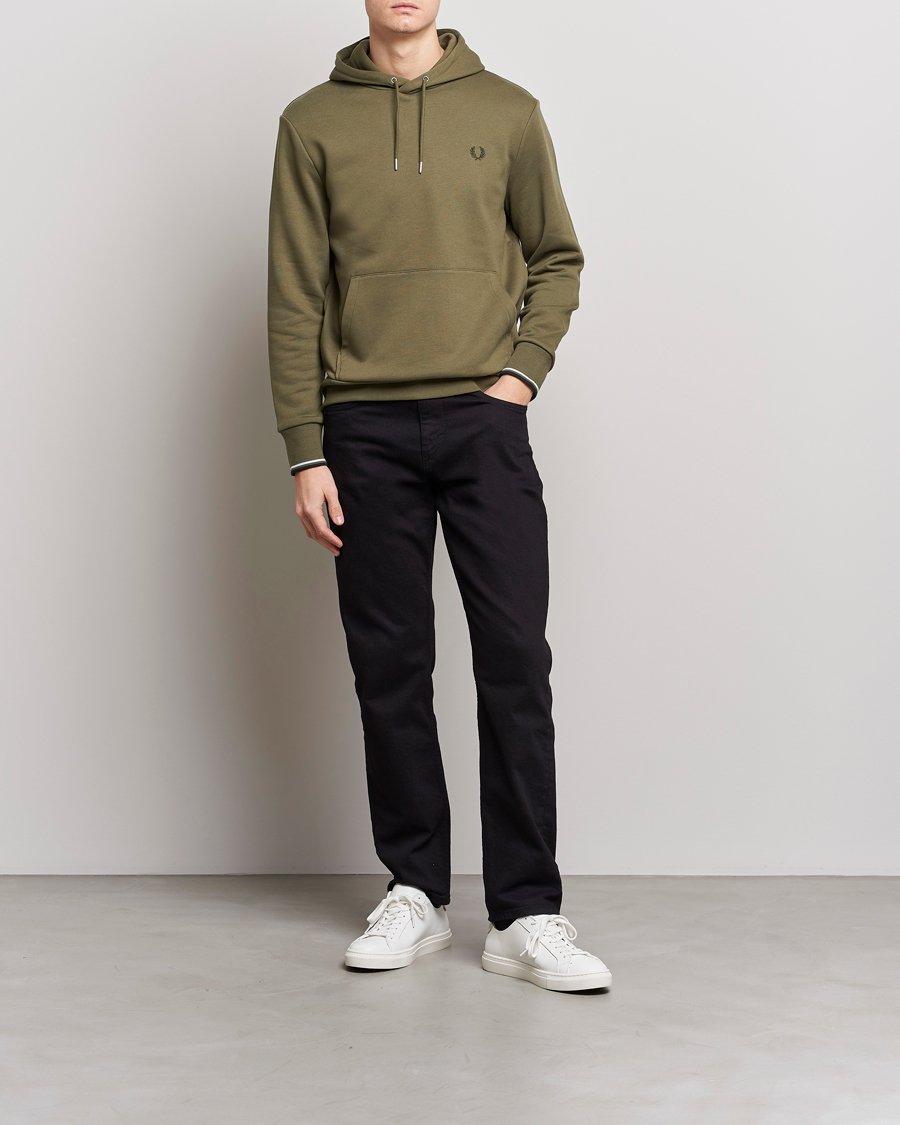 Herren | Pullover | Fred Perry | Tipped Hooded Sweatshirt Unifrom Green