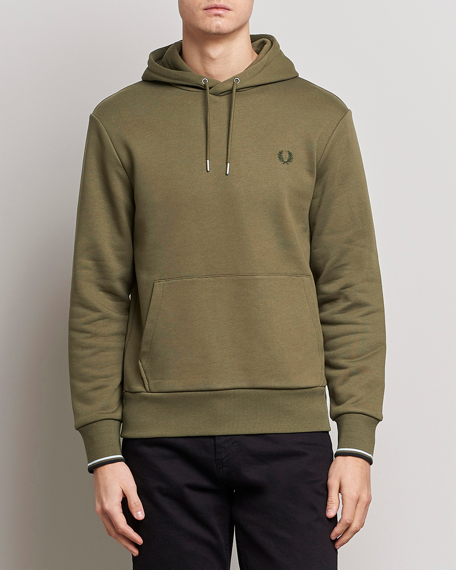 Herren | Pullover | Fred Perry | Tipped Hooded Sweatshirt Unifrom Green
