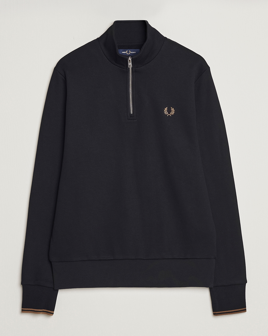 Herren | Pullover | Fred Perry | Half Zip Sweatshirt Black