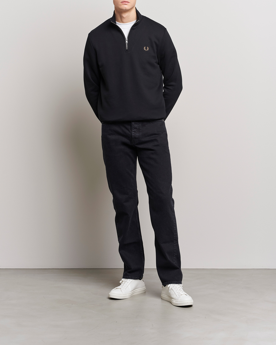 Herren | Pullover | Fred Perry | Half Zip Sweatshirt Black
