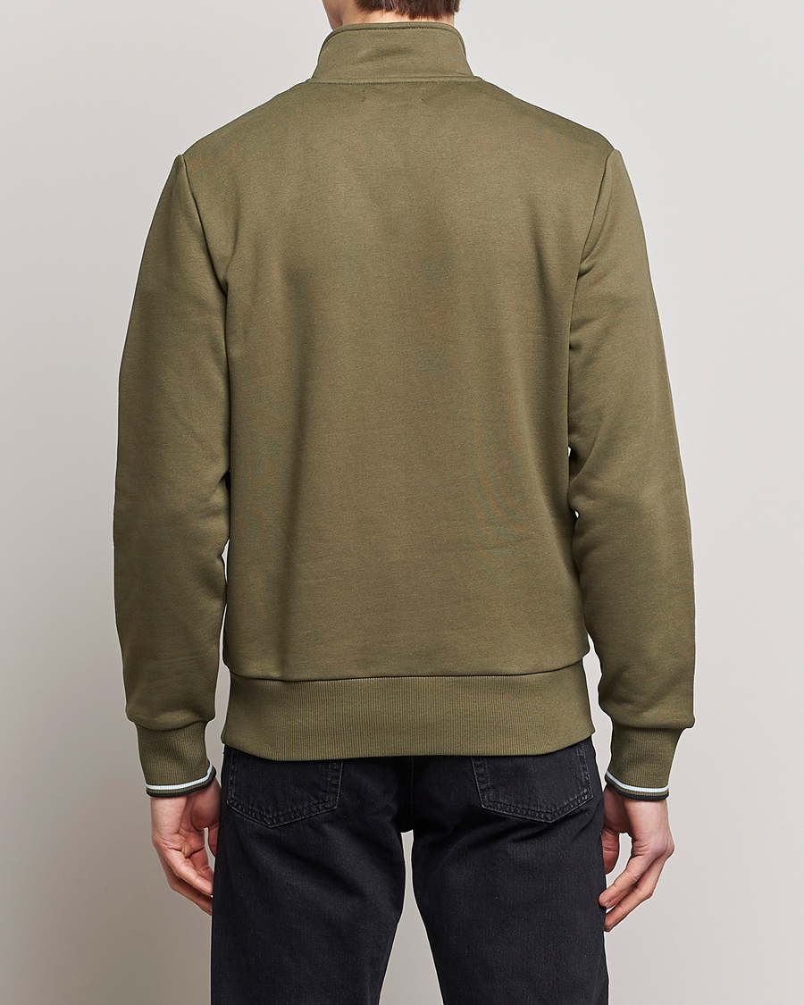Herren | Pullover | Fred Perry | Half Zip Sweatshirt Uniform Green