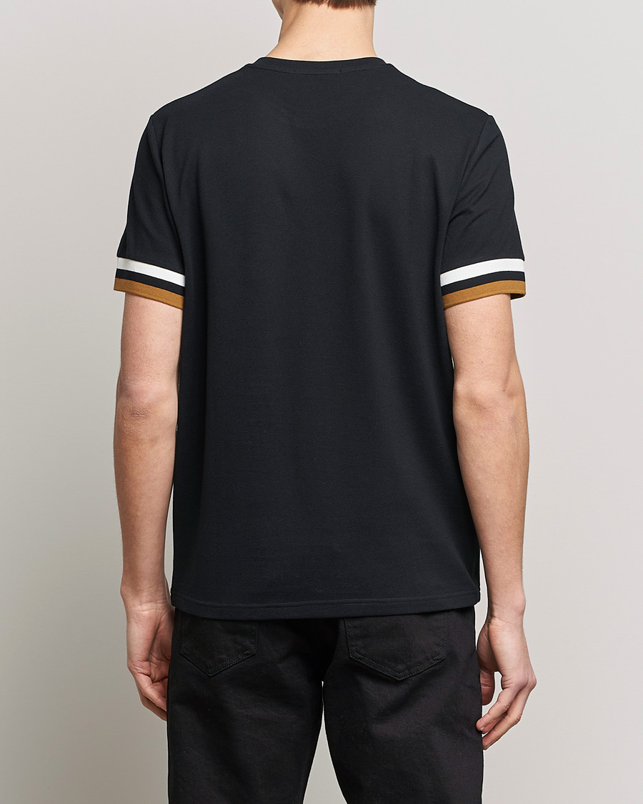 Herren | T-Shirts | Fred Perry | Boled Tipped Pique T-Shirt Black