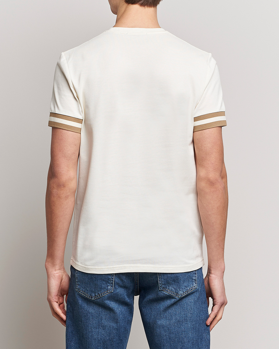 Herren | T-Shirts | Fred Perry | Boled Tipped Pique T-Shirt Ecru