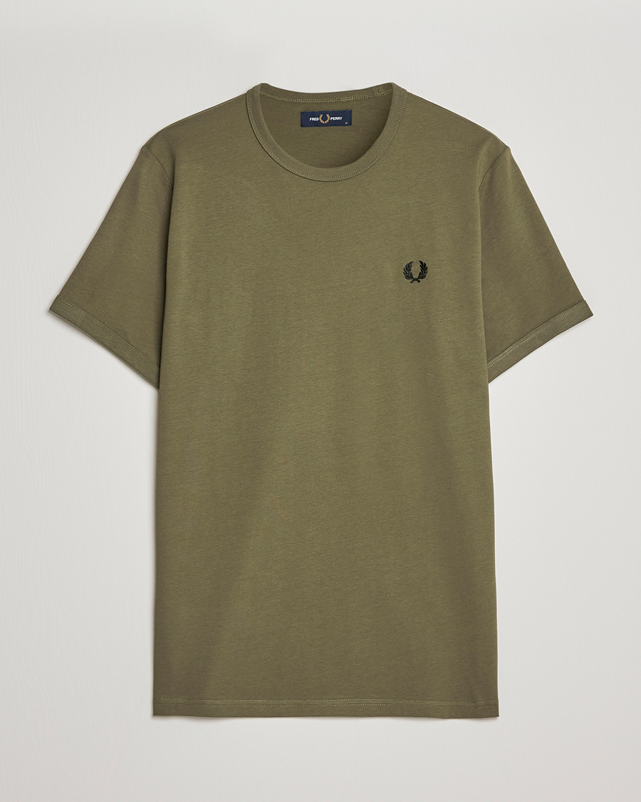 Herren | T-Shirts | Fred Perry | Ringer T-Shirt Unifrom Green
