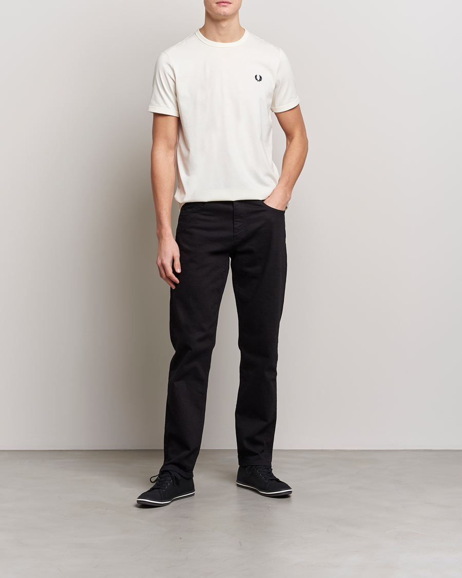 Herren | T-Shirts | Fred Perry | Ringer T-Shirt Ecru